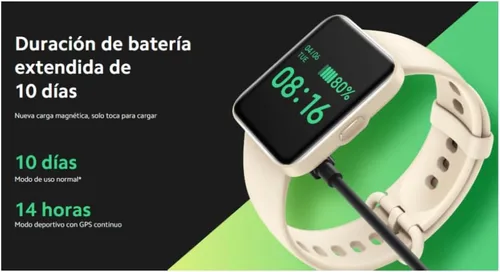 Vista 6 de XIAOMI Redmi Watch 2 Lite, más de 100 modos de fitness, pantalla táctil colorida de 1.55 pulgadas, resistencia al agua de 5 ATM, medición SPO₂