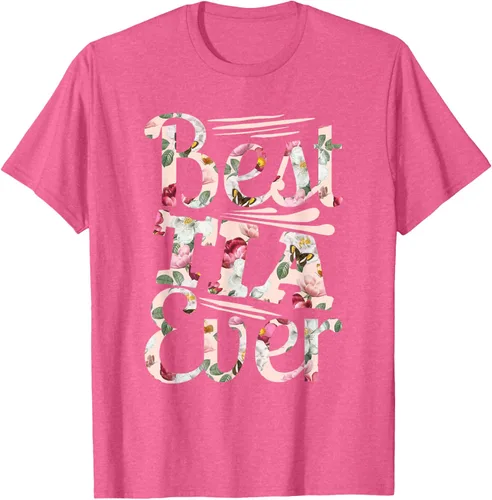 Vista 37 de Camiseta para mujer con texto en inglés "Best Tia Ever" Negro