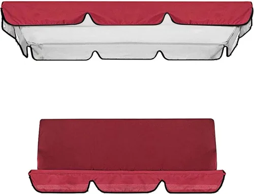 Vista 21 de Juego de fundas de repuesto para columpio de toldo, juego de repuesto para columpios de 2/3 plazas, protección para todo tipo de clima, columpios