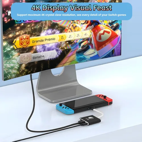 Vista 4 de Dock Replacement for Nintendo Switch & Switch OLED (Not Support Switch 2) Portable Docking Station TV Adapter Support 4K60Hz Display Must-Have