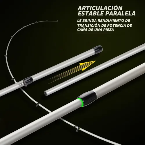 Vista 6 de Sougayilang Combo de Caña y Carrete de Pesca, Combo de Baitcasting, Cañas de Grafito IM7, Cañas de 2 Piezas, Mango EVA y Portacebo Estilo "S