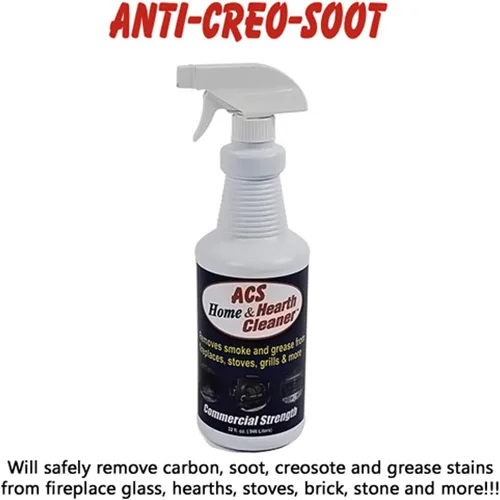 Vista 2 de ACS Home & Hearth Cleaner - Spray cítrico biodegradable para vidrio, parrilla y estufa, 22 onzas líquidas