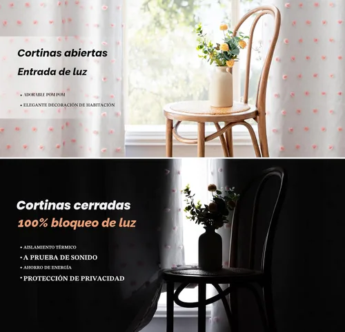 Vista 2 de MYSKY HOME - Cortinas opacas rosadas para dormitorio de niñas de 54 pulgadas de largo, cortinas cortas para tratamiento de ventanas, 100% cortinas