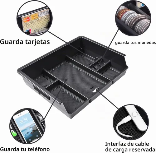 Vista 4 de EDBETOS Bandeja Organizadora de Consola Central Compatible con Accesorios Chevy Silverado/GMC Sierra 1500 2014-2018 2015-2019 Silverado/Sierra