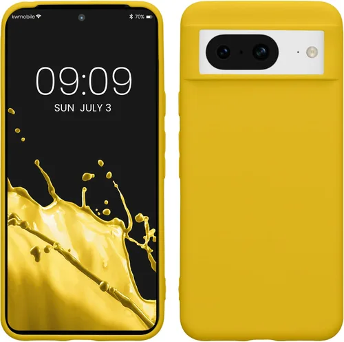 Vista 96 de kwmobile Funda compatible con Google Pixel 7 - Funda de silicona TPU con acabado suave - Piedra antigua