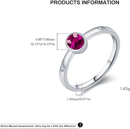 Vista 6 de Anillos para mujer de compromiso, anillos de compromiso ovalados solitario con espinela creada en oro blanco