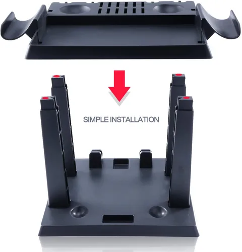 Vista 4 de Soporte de almacenamiento para Nintendo Switch, soporte de almacenamiento para accesorios de Nintendo Switch y 2 controladores Poke Ball Plus