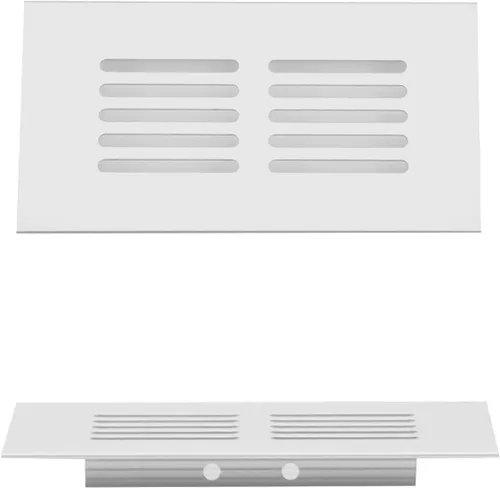 Vista 7 de Geesatis Cubiertas de ventilación para piso, gabinete, pared, techo – Rejilla de aluminio resistente a la oxidación con tornillos, paquete de 2