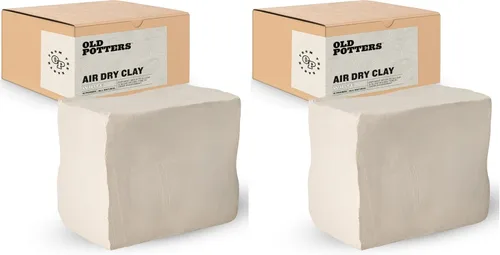 Vista 5 de Old Potters Arcilla Premium Seca al Aire, Gris, 10 libras, Arcilla de Modelado Completamente Natural.