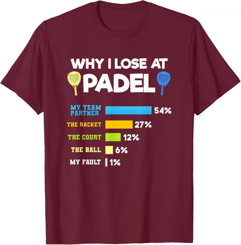 Vista 11 de Camiseta Why I Lose At Padel Answers Not My Fault
