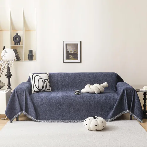 Vista 29 de MEETSKY Funda Negra de Silla de Tamaño Grande, Funda de Chenilla para Sillón/Sofá de 1 Cojín para Perro, Fundas de Sofá Protector de Muebles