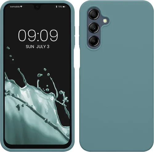 Vista 172 de kwmobile Funda Compatible con Samsung Galaxy A14 5G - Funda de teléfono de TPU y silicona con acabado suave - Verde Lima