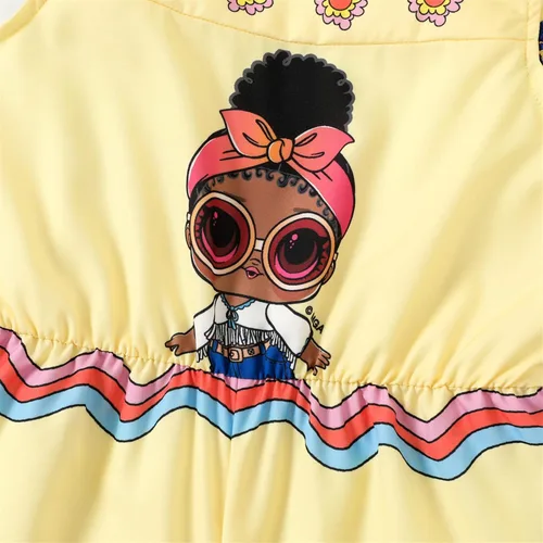 Vista 4 de L.O.L. Surprise! Mameluco de manga volada boho para niña niño amarillo 6-12 años