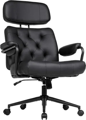 Vista 8 de Silla de oficina grande y alta de 500 libras, silla de escritorio cómoda, silla de computadora de gran tamaño extra ancha, sillas modernas