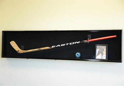 Vista 7 de Soporte de estante de exhibición de disco de hockey de tamaño completo montado en la pared
