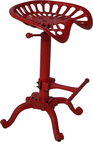 Vista 8 de Taburetes de bar con asiento de tractor industrial, asiento de metal giratorio rústico, asiento de silla de cocina, taburete de isla vintage, silla