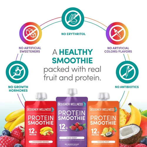 Vista 6 de Designer Wellness Paquete variado de batidos de proteínas y paquete de bayas mixtas