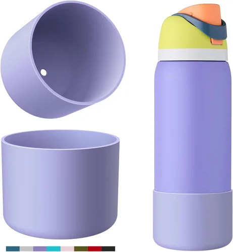 Vista 23 de Protector de Silicona para Botella de Agua Owala, 2 Piezas Fundas Protectoras Antideslizantes para Botellas de Agua FreeSip/Twist/Flip, Sin BPA