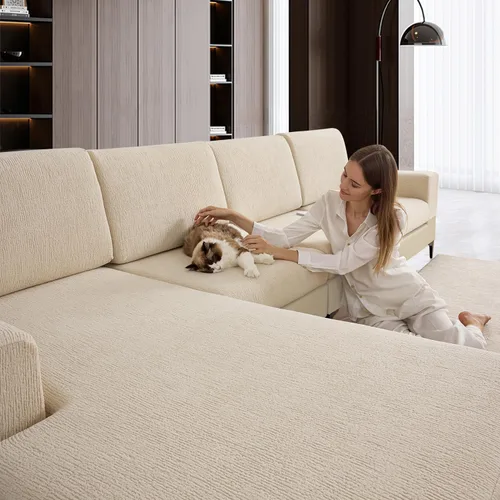 Vista 17 de Fundas de Cojines para Sofá Fundas para Sofás Seccionales Elásticas Lavables Suaves Fundas de Cojines de Asiento Protector de Muebles Fundas