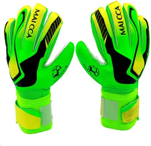 Vista 7 de Guantes de portero de portero de fútbol para deportes al aire libre, protectores de dedos, talla 5-7, unisex, niños y jóvenes