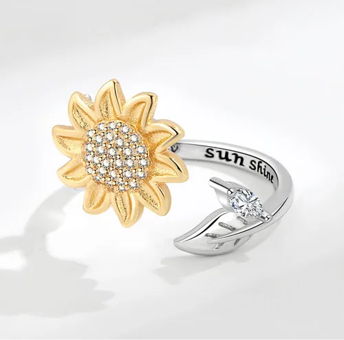 Vista 73 de Anillo de plata 925, anillos de plata ajustables para mujer, anillos de pulgar abiertos, anillos de circonio, anillos ajustables, anillos abiertos