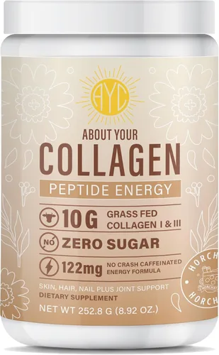 Vista 7 de Peptide Energy - Colágeno en polvo para cabello, uñas, piel, tipo I y III, cafeína para energía, vitamina C, biotina, ácido hialurónico, cero