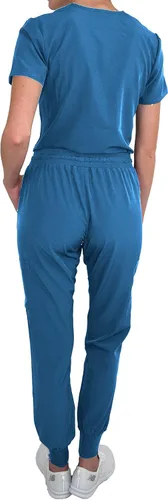 Vista 5 de Green Town Conjunto médico de enfermería GT 4FLEX para mujer, camiseta y pantalón para mujer