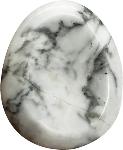 Vista 8 de Fekuar Piedra Natural de Cristal Unakita para el Pulgar, Piedra de Bolsillo Tallada a Mano para Alivio del Estrés y Meditación, en Forma Ovalada