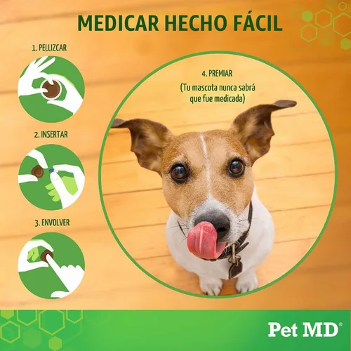 Vista 3 de Pet MD Wrap A Pill Pasta de píldora sabor tocino para perros - 4.2 oz