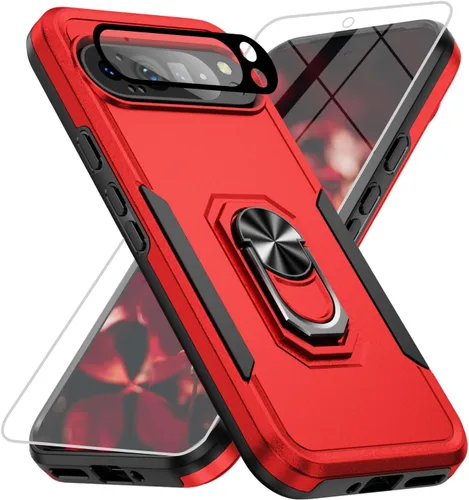 Vista 55 de Funda para Google Pixel 9 Pro XL [protección contra caídas de grado militar de 15 pies] con protector de pantalla y protector de lente, resistente a