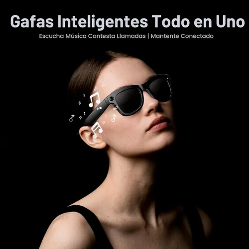 Vista 7 de QxzPower 1080P HD AI Cámara Inteligente con Gafas, Cámara de 8 MP Bluetooth 5.4 Grabación con Gafas, Micrófono Dual ENC Reducción de Ruido, Lentes