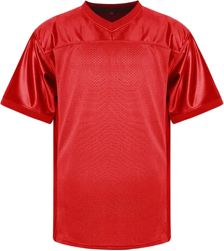 Vista 2 de MESOSPERO Camisetas de fútbol en blanco para hombre, de malla, poliéster, lisas, de fútbol, ropa deportiva, S-3XL, color negro, blanco, gris