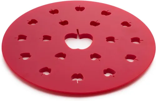 Vista 2 de Fox Run Cortador superior para pastel de manzana, plástico, rojo, 9.5 x 9.5 x 0.25 pulgadas