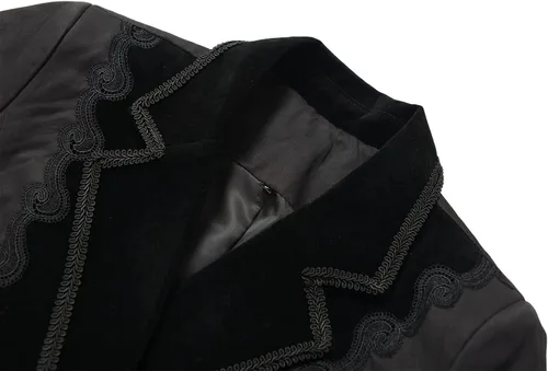 Vista 4 de Chaqueta steampunk gótica medieval para mujer, estilo victoriano, manga acampanada