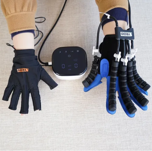 Vista 3 de Guantes de robot de rehabilitación mejorados para recuperación de disfunción de mano, ejercitador de dedos, equipo de terapia física