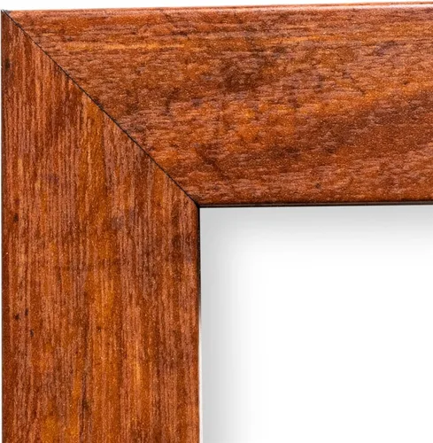 Vista 3 de Marco de póster plano de roble rojo de 3 x 3 pulgadas, acabado liso envuelto en madera compuesta para decoración de pared