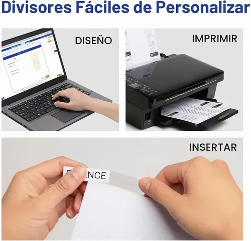 Vista 4 de Avery Big Tab Separadores insertables con pestaña extra anchos 8 pestañas transparentes, 1 juego (11223)