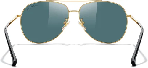 Vista 4 de MERRY'S Lentes de sol de aviador para mujeres y hombres, lentes de espejo polarizadas con funda, lentes de sol polarizadas para conducción, 2.362 in