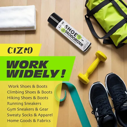Vista 5 de COZGO Aerosol Desodorante para Zapatos, Refrescante para Zapatos, Eliminador de Olor de Zapatos, 300ml (10oz) Fórmula de Secado Rápido y Larga