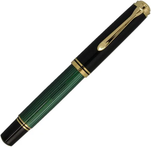 Vista 3 de Pelikan Pluma estilográfica Premium M400 EF-Negro/Verde