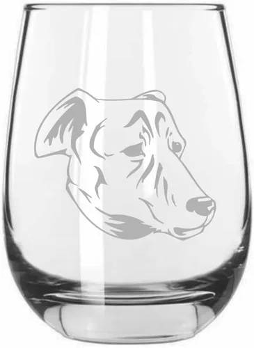 Vista 2 de Shar Pei (chino) - Vaso de vino sin tallo grabado para perro, 15.25 onzas