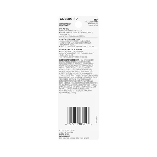 Vista 6 de COVERGIRL Perfect Blend Lápiz Delineador de Ojos, Negro Marrón .03 oz (850 mg) (El empaque puede variar)