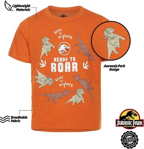 Vista 3 de Jurassic World Park - Camiseta de manga corta para niños (4 unidades)