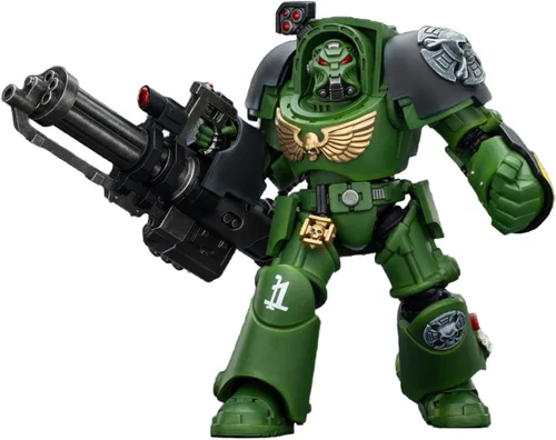 Vista 19 de JOYTOY Black Templars Warhammer 40k 1/18 Figura de acción Black Templars Terminator 1 con espada de poder y bolter de tormenta, regalos