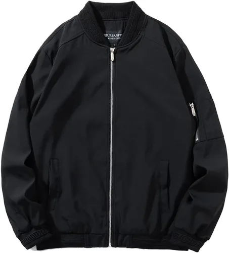Vista 8 de URBANFIND - Chaqueta deportiva estilo bomber, informal, ajustada y ligera, para hombre
