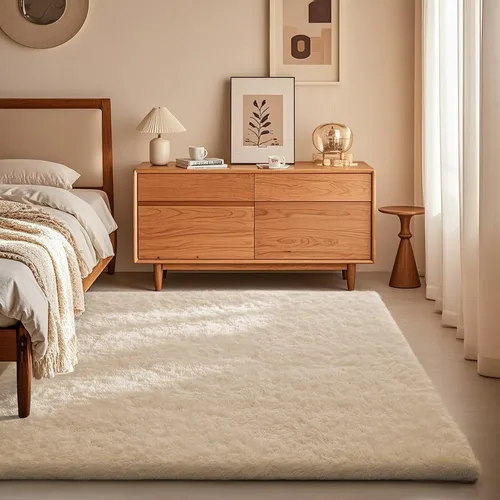Vista 27 de Ophanie - Alfombras para sala de estar, antideslizante y suave, de felpa grandes y peludas para dormitorio, peludas para niños y niñas, decoración