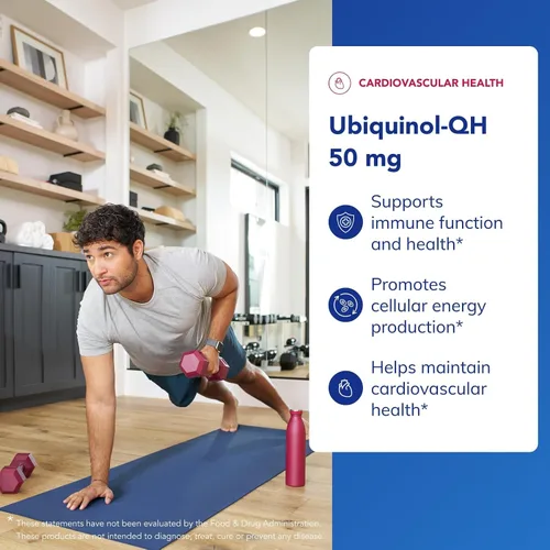 Vista 3 de Pure Encapsulations Ubiquinol-QH 50 mg Forma activa de CoQ10 para apoyar la salud inmunológica, la energía celular y la salud cardiovascular* 60