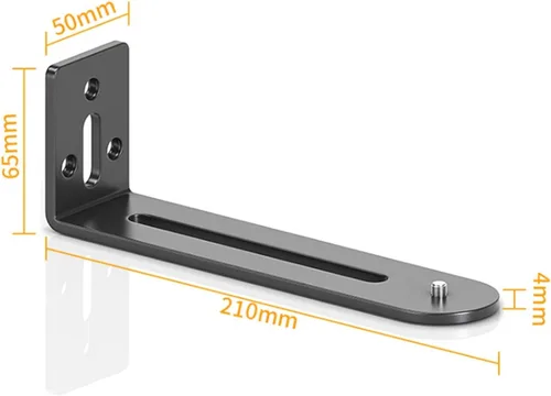 Vista 2 de HIHELO Soporte para proyector de trípode para montaje en pared, estante universal para proyector de inclinación panorámica, cabezal de cama, bandeja