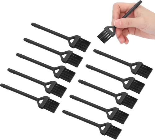 Vista 5 de 10 cepillos de limpieza de afeitadora eléctrica, mini cepillo de nailon de doble cara para afeitar, herramienta de limpieza para afeitar