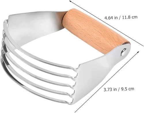 Vista 8 de Cortador de masa de acero inoxidable, licuadora de pastelería, herramienta de horneado manual para masa y mantequilla fría, utensilio de cocina